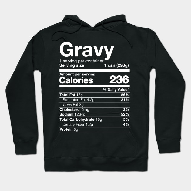 Gravy Nutrition Funny Thanksgiving Food Hoodie by DetourShirts